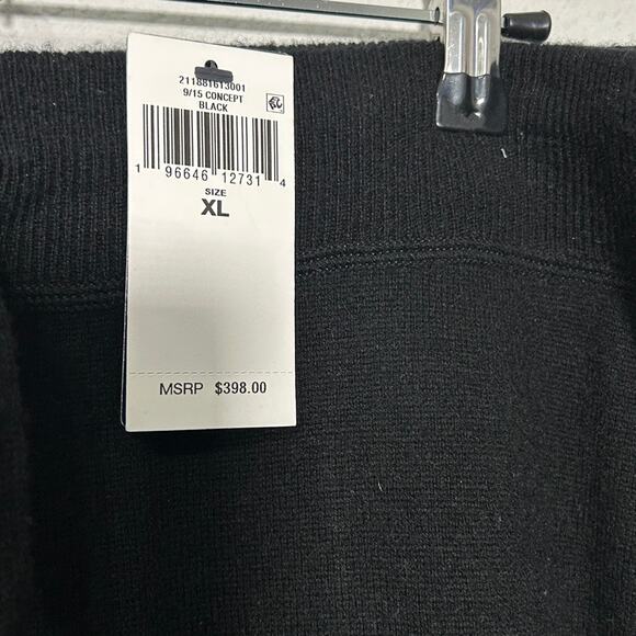 NEW Polo Ralph Lauren Black Wool-Cashmere Striped Sweatpant Size XL Quiet Luxury - Picture 8 of 10